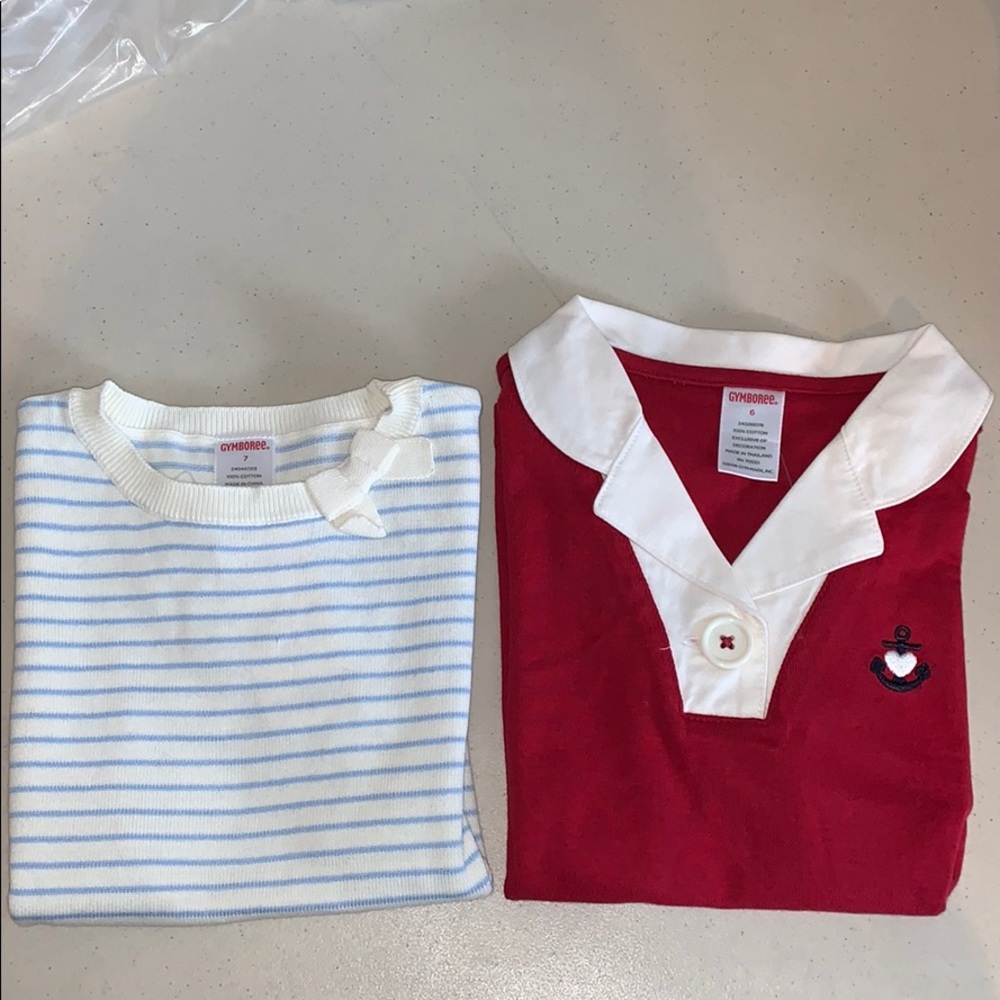 Bundle of girls tops Size 6 & 7 NWT

Gymboree